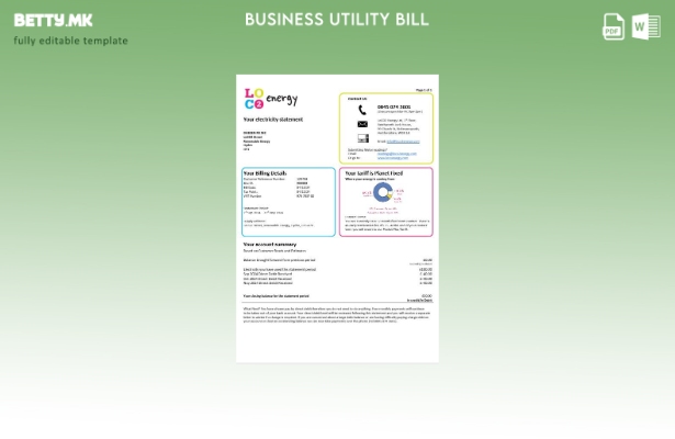 Обединетото Кралство LoCO Energy деловна сметка за комунални услуги